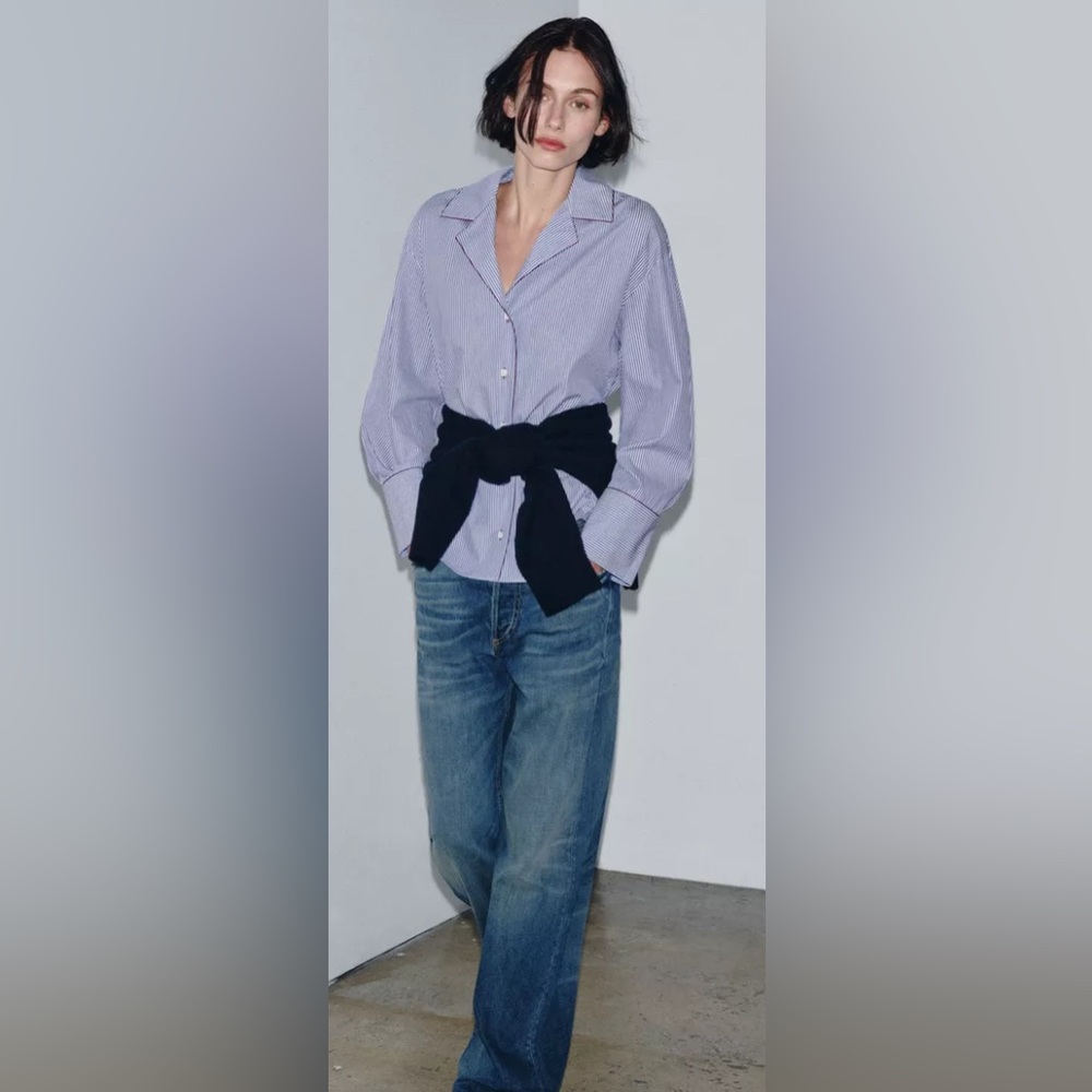 Zara Collection Contrast Trim Shirt | NWT